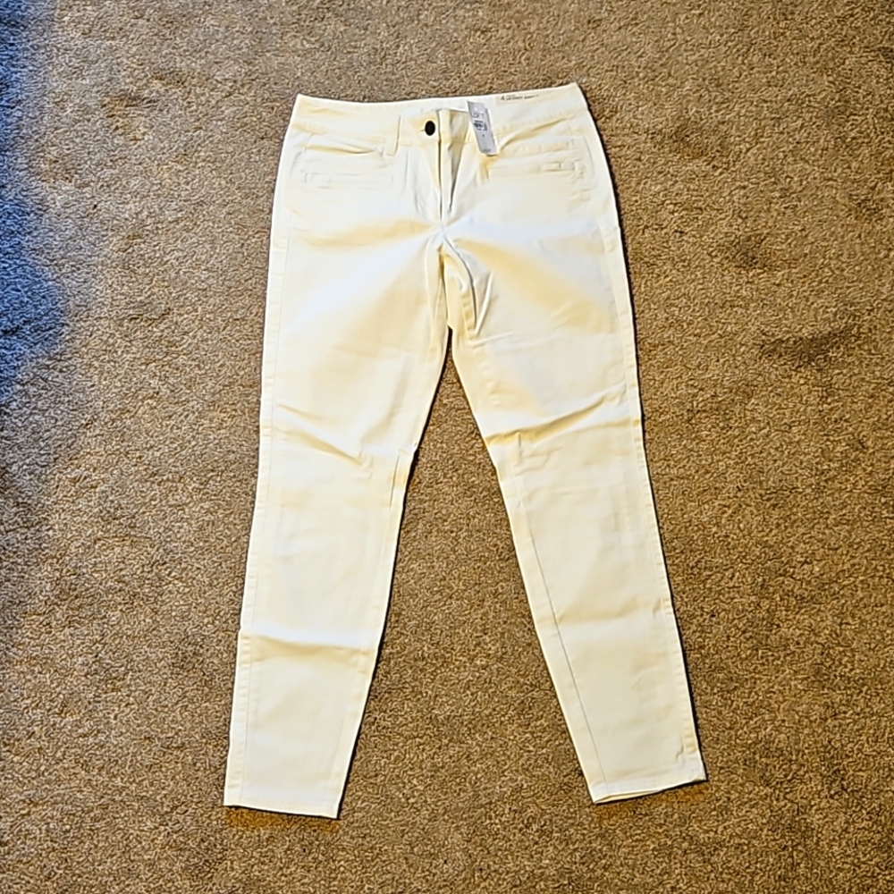 Ann Taylor LOFT Marisa Skinny Ankle White Jeans